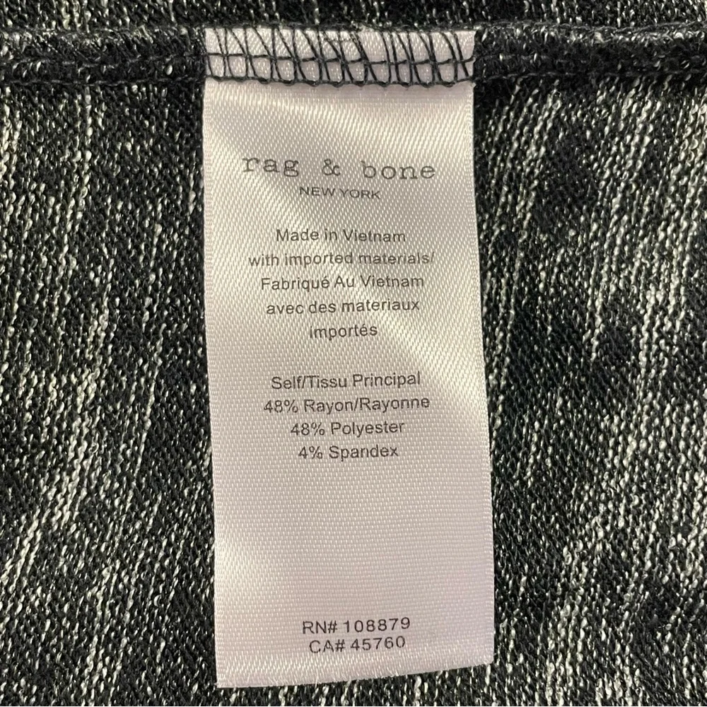 RAG & BONE Landon T-Neck in Black Heather - Picture 5 of 6